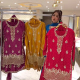 Designer Embroidered Top Plazzo