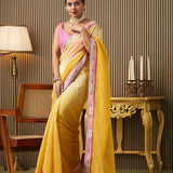 Embroidered Gotta Patti Chiffon Saree