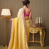 Embroidered Gotta Patti Chiffon Saree