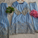 Seagreen Beautiful Top Sharara