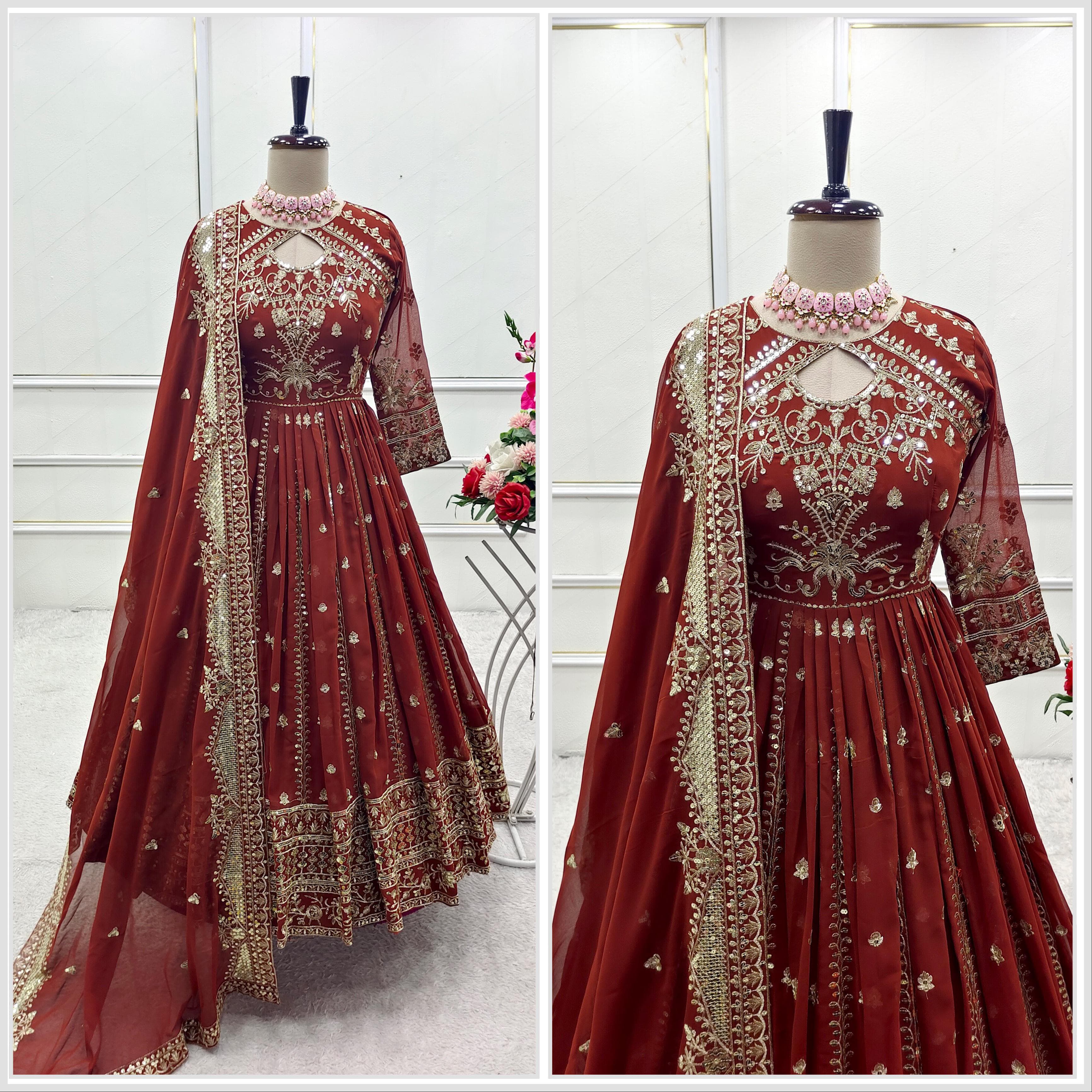 Designer Faux Georgette Anarkali Gown