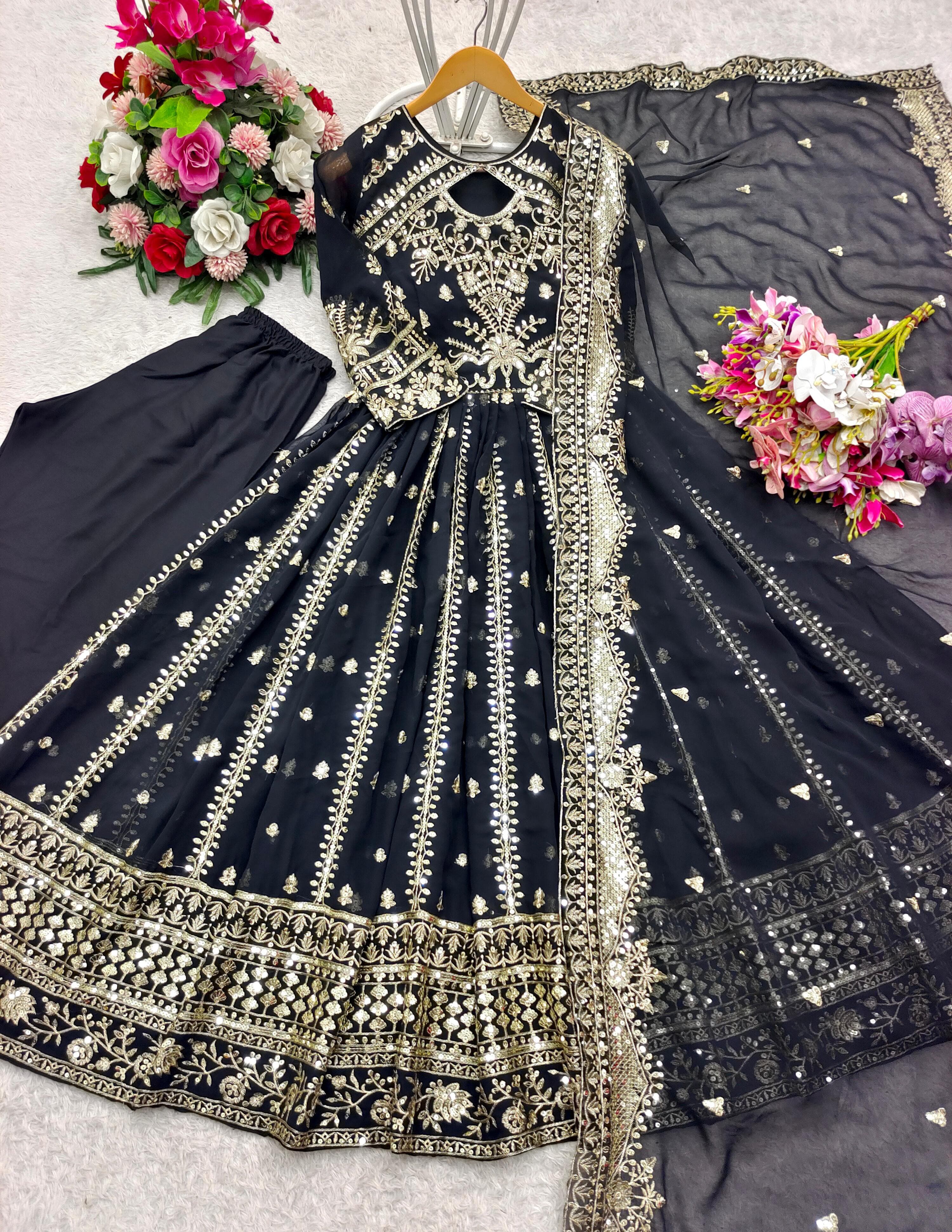 Designer Faux Georgette Anarkali Gown