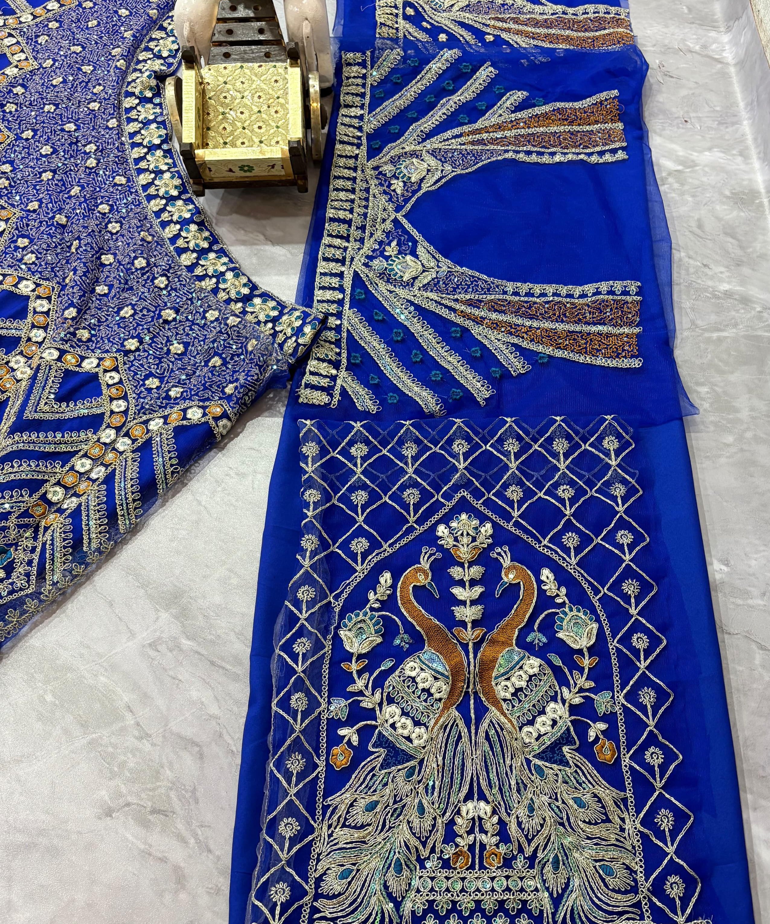 Premium Embroidered Net Lehenga