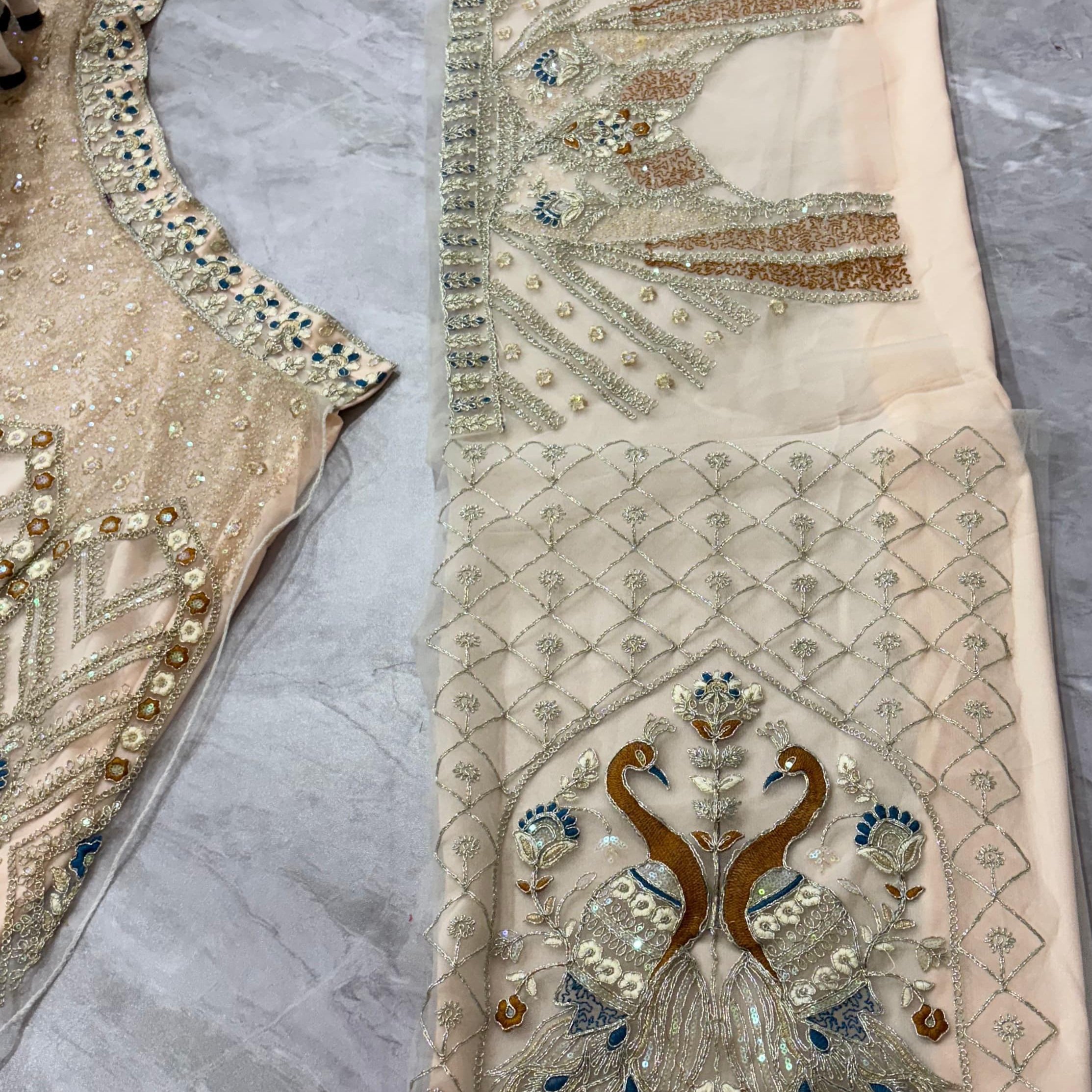 Premium Embroidered Net Lehenga