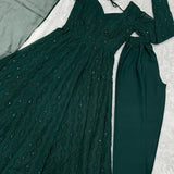Classic Lakhnovi Embroidered Gown