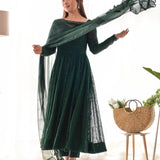 Classic Lakhnovi Embroidered Gown