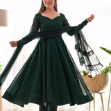 Classic Lakhnovi Embroidered Gown