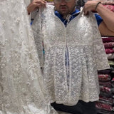 White Lakhnavi  Top Plazzo