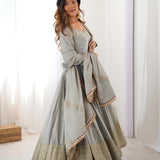 Sehnaaz Chinon Silk Gown