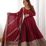 Sehnaaz Chinon Silk Gown