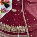 Elegant Heavy Embroidered Gown