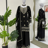 Black Luxury Pakistani Suit
