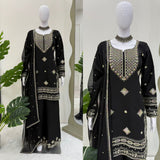 Black Luxury Pakistani Suit
