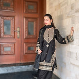 Black Luxury Pakistani Suit