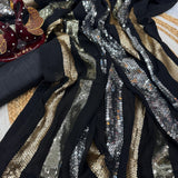 Black Sequence Designer Saree