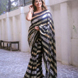 Black Sequence Designer Saree