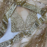 Beautiful Golden Sequence Saree