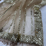 Beautiful Golden Sequence Saree