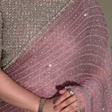 Pink Bollywood Sequence Saree