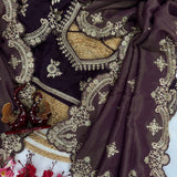 Festive Brown Silk Saree