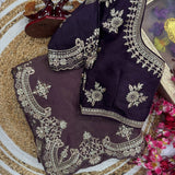 Festive Brown Silk Saree