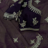 Festive Brown Silk Saree