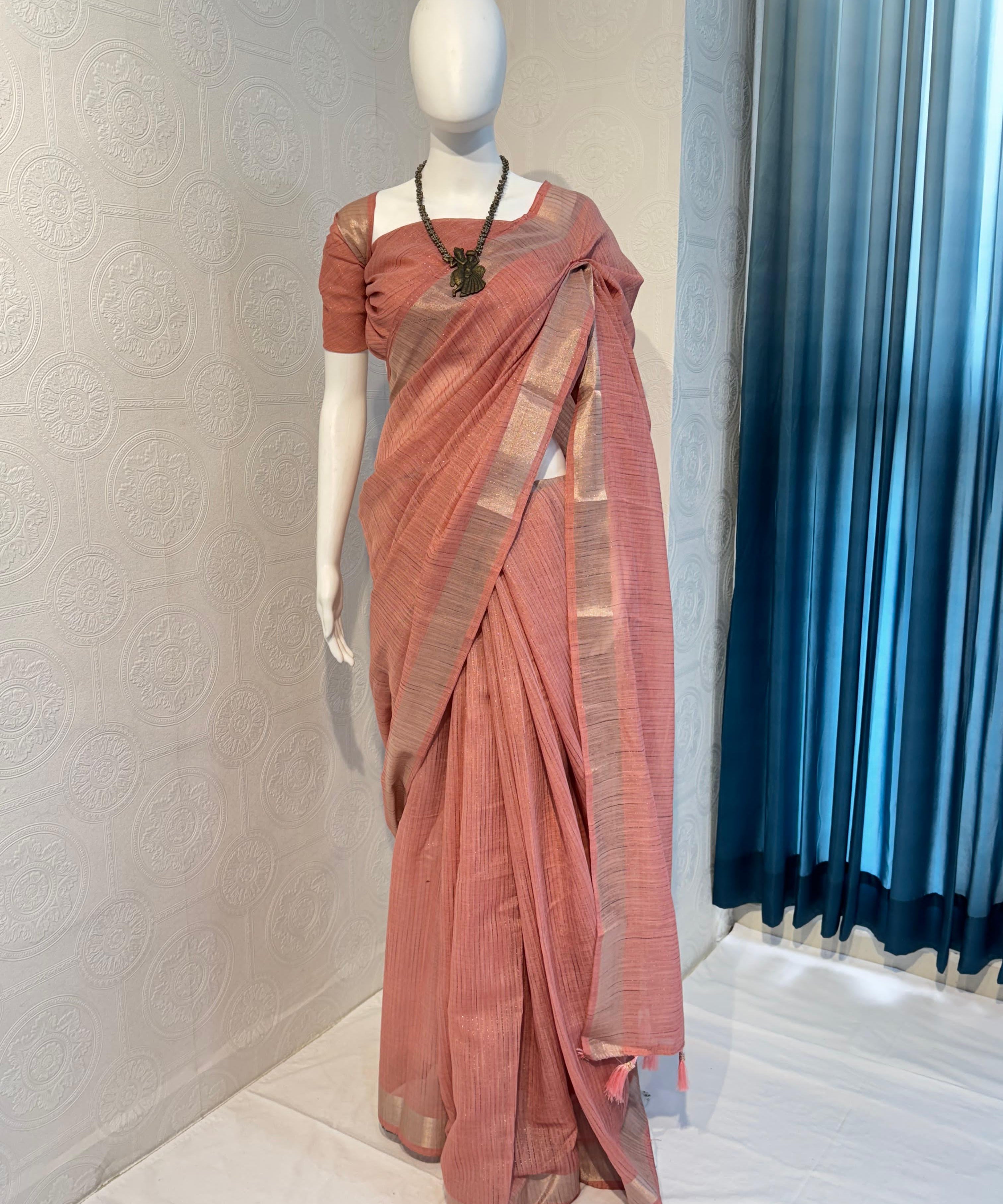 Beautiful Soft Linen Cotton Saree