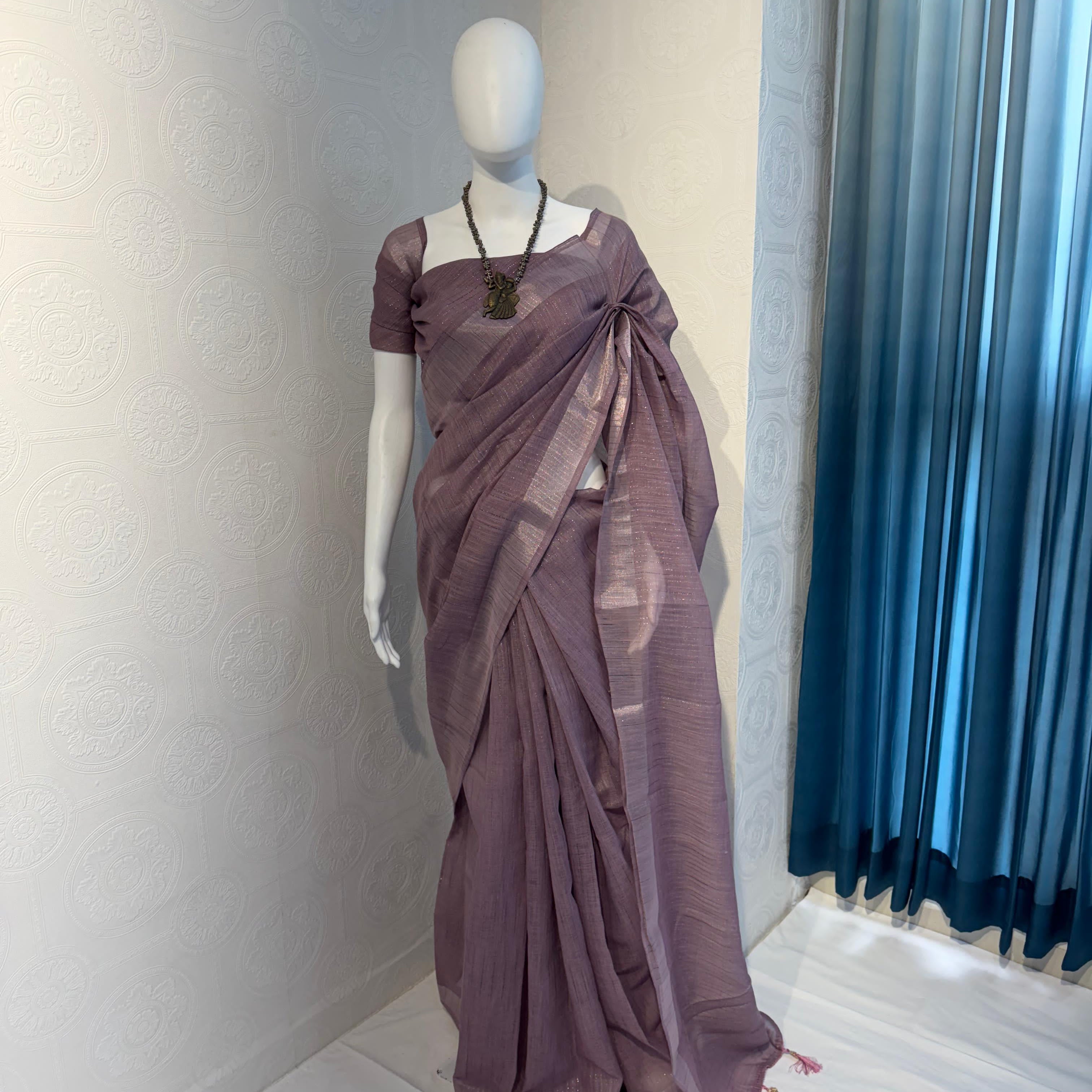 Beautiful Soft Linen Cotton Saree