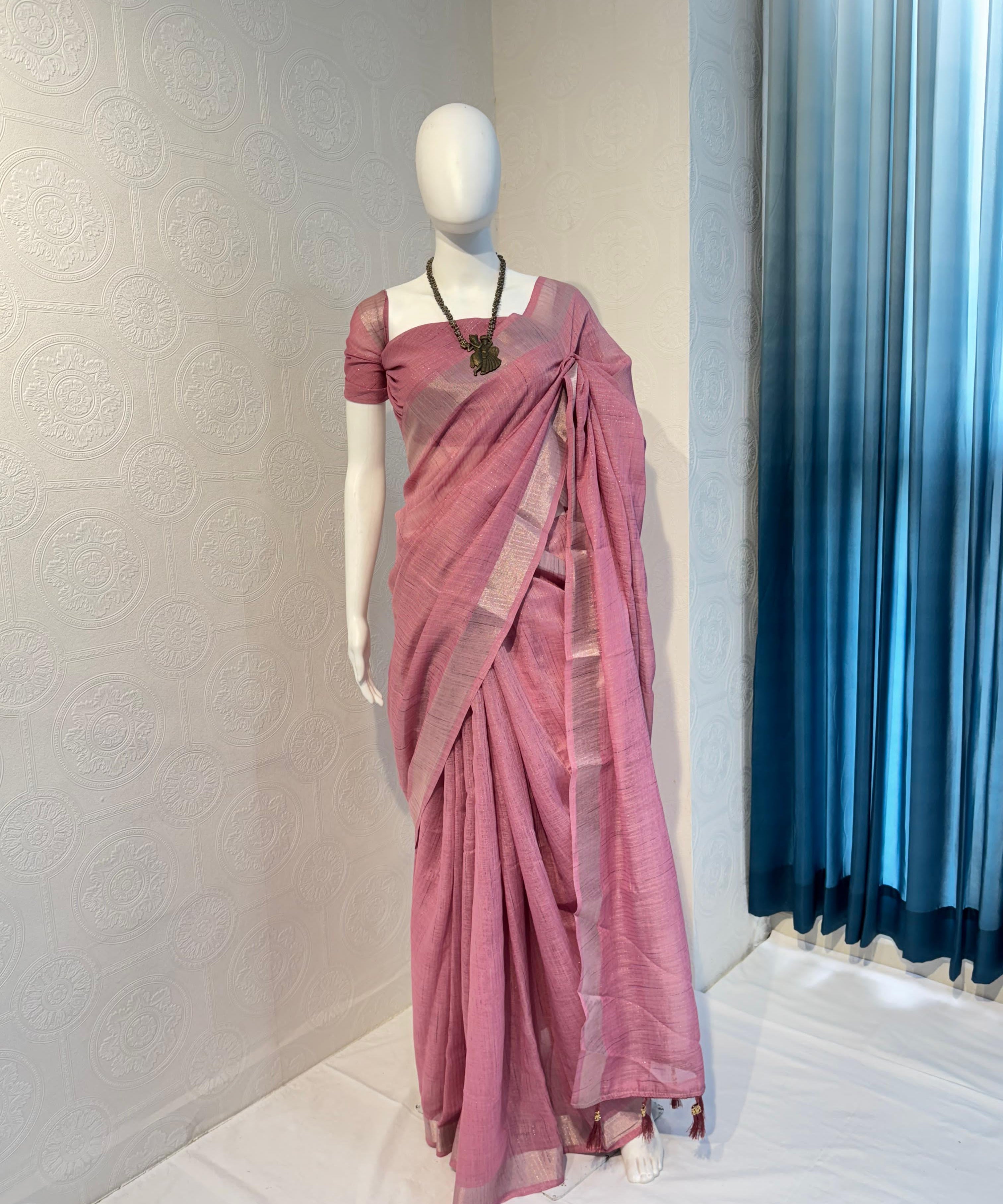 Beautiful Soft Linen Cotton Saree