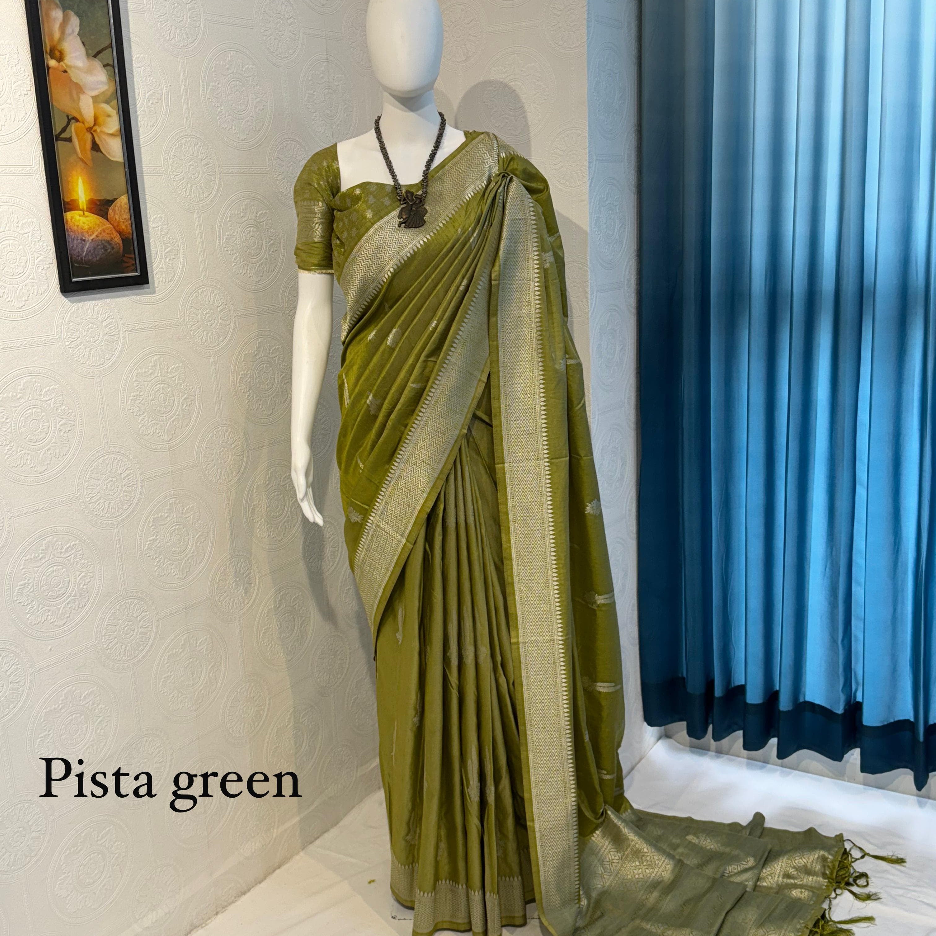 Soft Banarasi Tussar Silk Saree