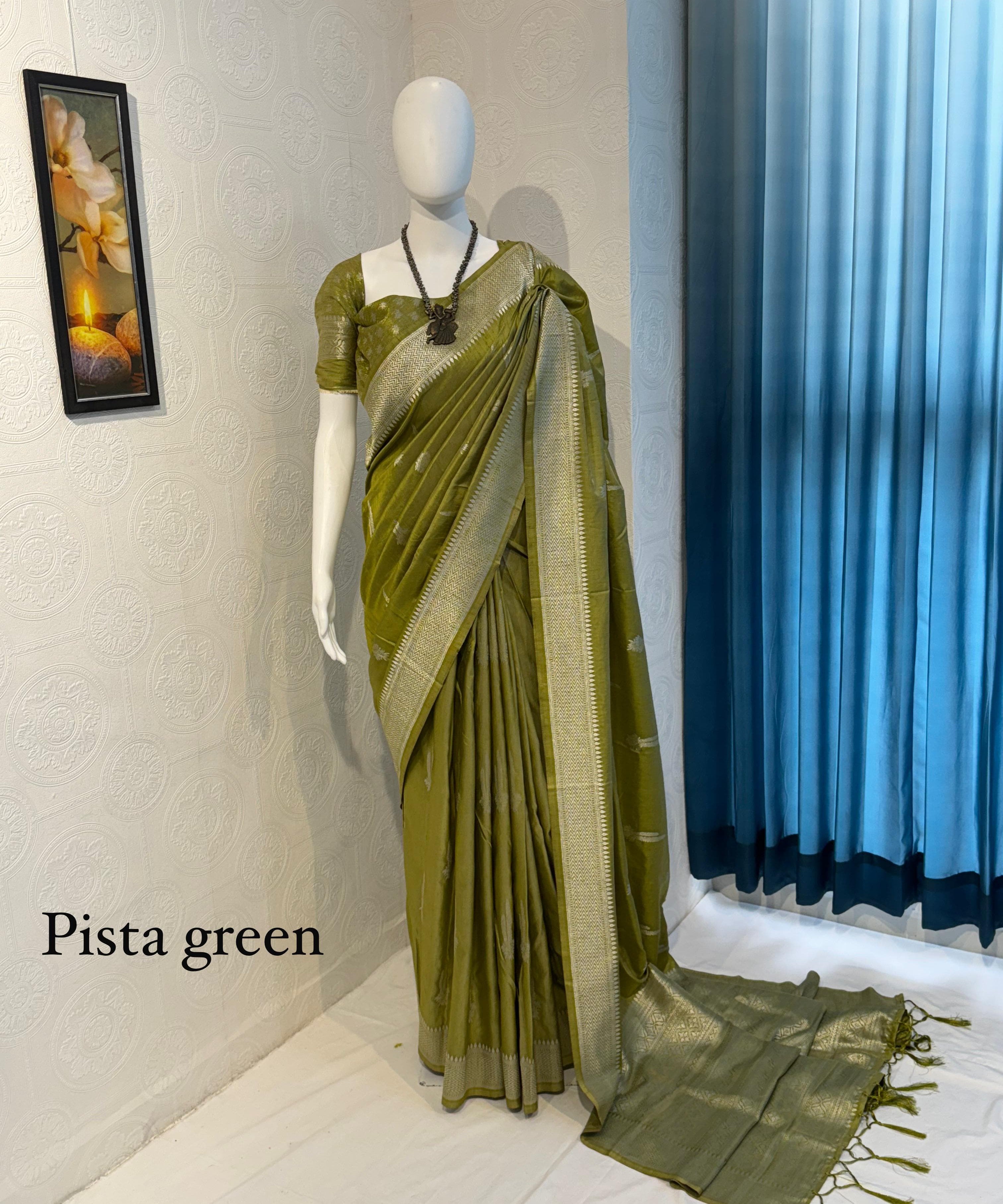 Soft Banarasi Tussar Silk Saree