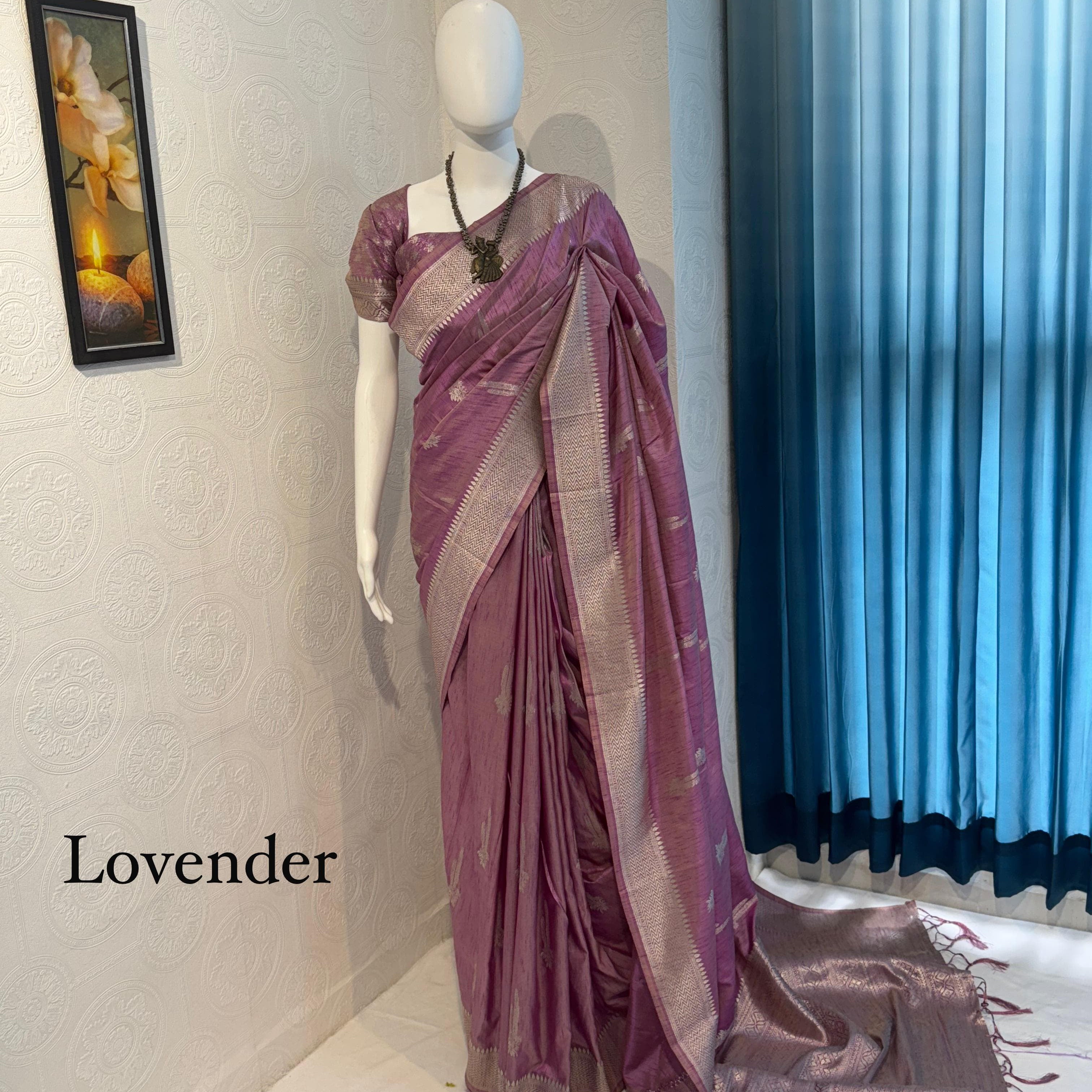 Soft Banarasi Tussar Silk Saree