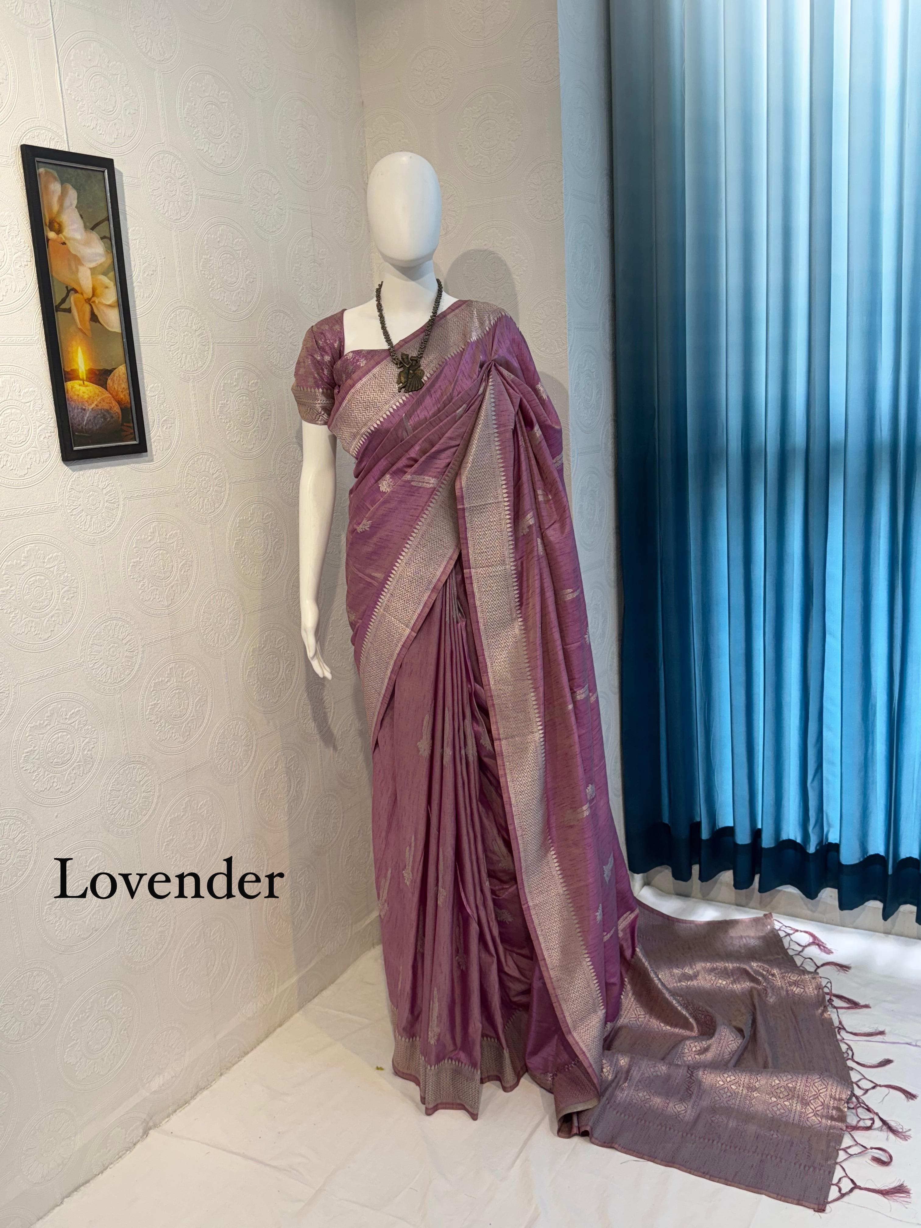 Soft Banarasi Tussar Silk Saree