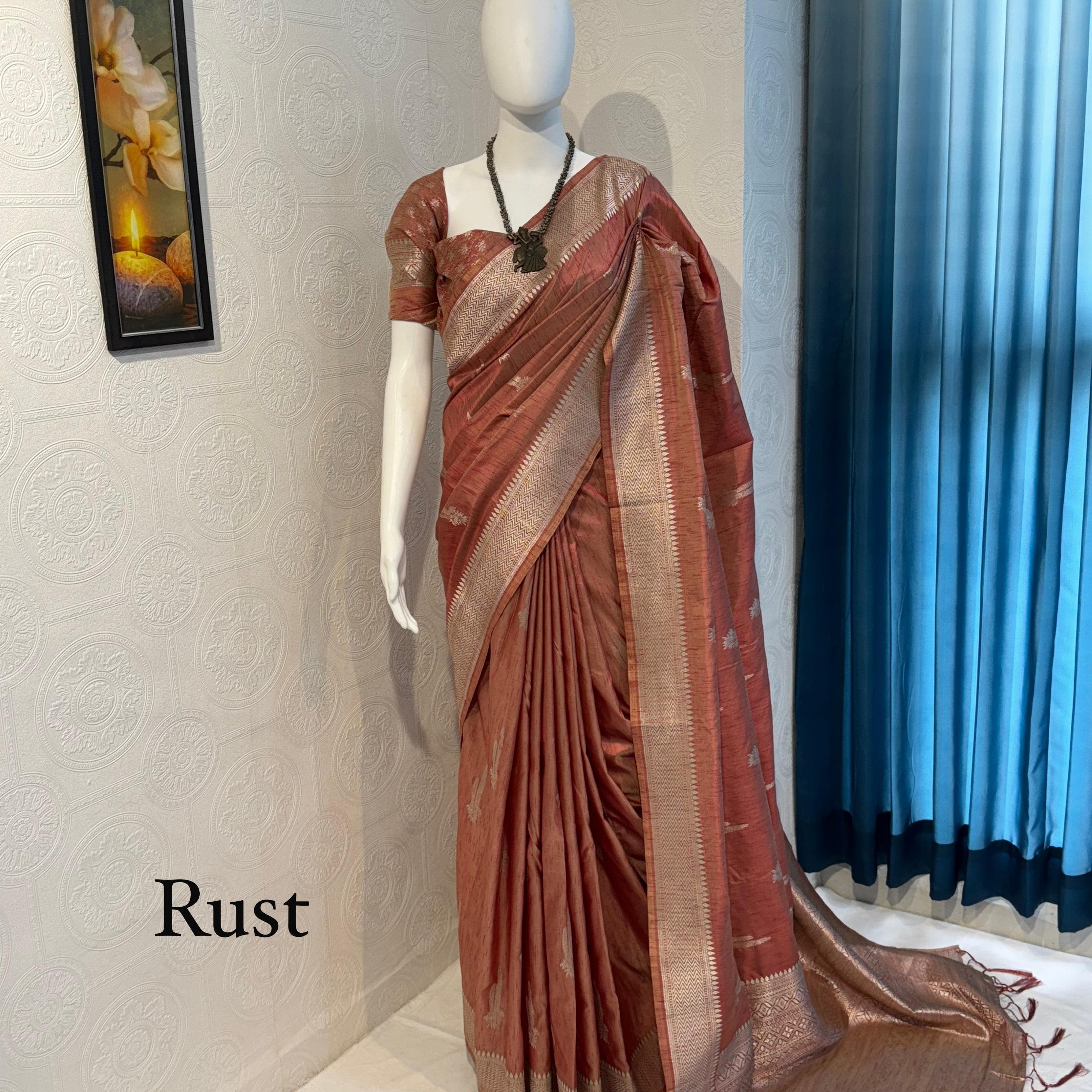 Soft Banarasi Tussar Silk Saree