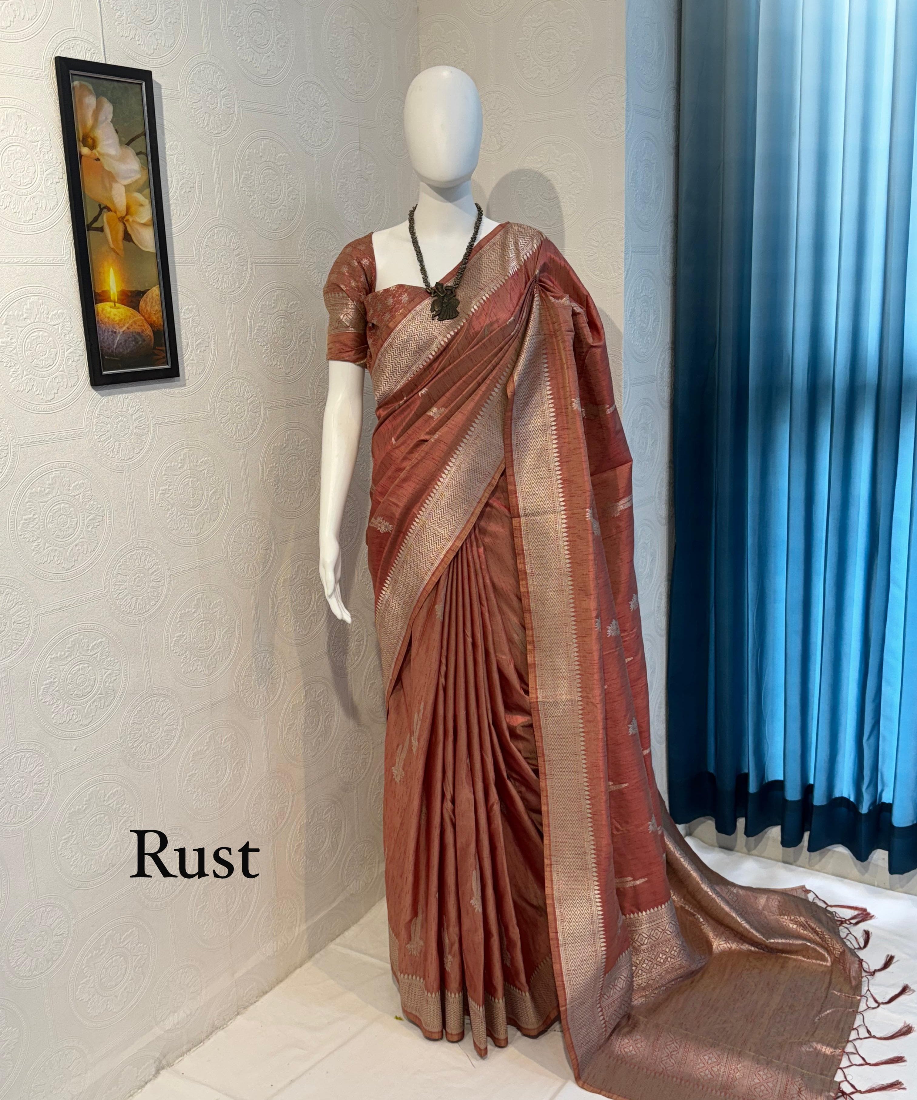 Soft Banarasi Tussar Silk Saree