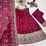 Fancy Vichitra Silk Suit Set