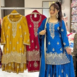 Designer Party Wear Look Top Sharara