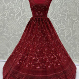 Beautiful Red Embroidery Partywear Lehenga Choli