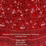 Beautiful Red Embroidery Partywear Lehenga Choli
