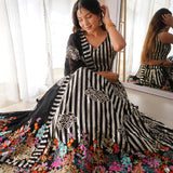 Premium Striped Sequence Lehengha