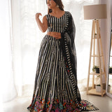 Premium Striped Sequence Lehengha