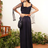 Amoha Black Imported Saree