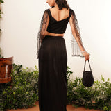 Amoha Black Imported Saree
