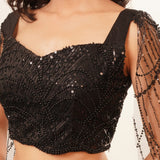 Amoha Black Imported Saree