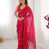 Divas Festive Bead Work Saree