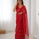 Divas Festive Bead Work Saree