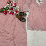 Peach Designer Partywear Suit