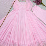 Pink Classy Georgette Fancy Suit