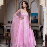 Pink Classy Georgette Fancy Suit