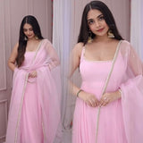 Pink Classy Georgette Fancy Suit
